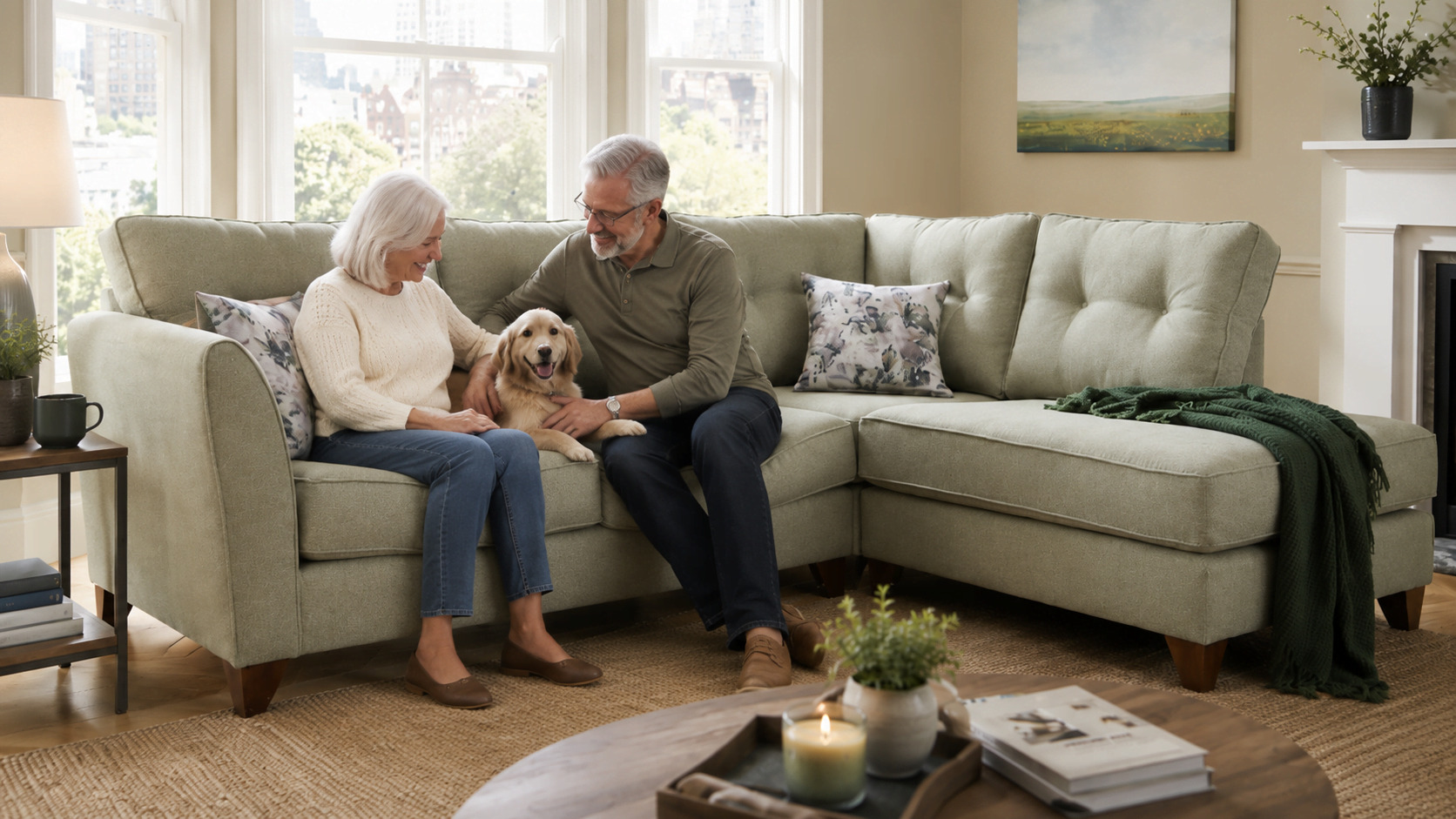 cozy-living-room-with-family-and-dog
