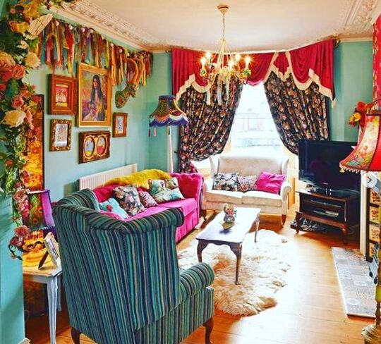 Designer Sofas 4U Customer Picture wing chair and pink chesterfield sofa