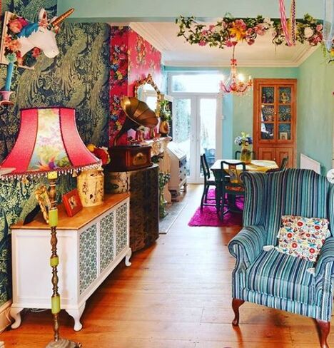 Designer Sofas 4U Customer Picture wing chair and pink chesterfield sofa 1