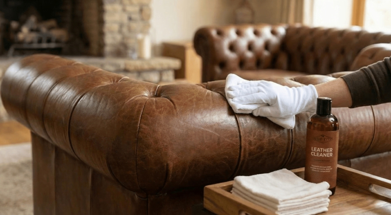DIY leather sofa cleaning