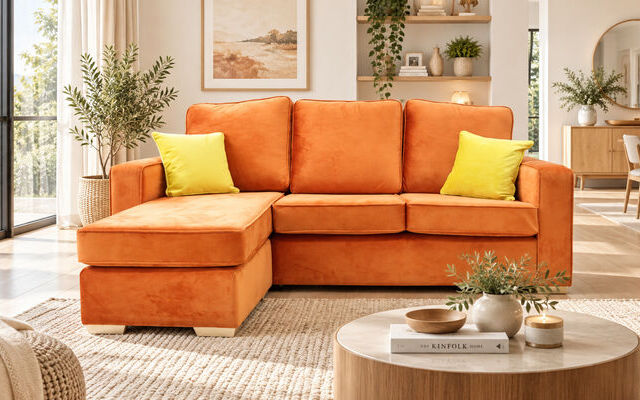 Orange Sofa Living Room Ideas: How to Make a Bold Sofa Feel at Home