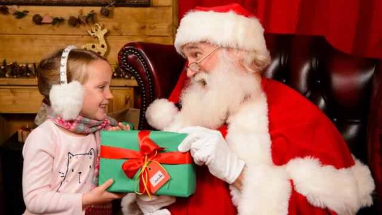 Father Christmas At Legoland Windsor Antique Chair by DesignerSofas4U