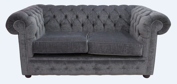 Grey Chesterfield Sofa & Chairs