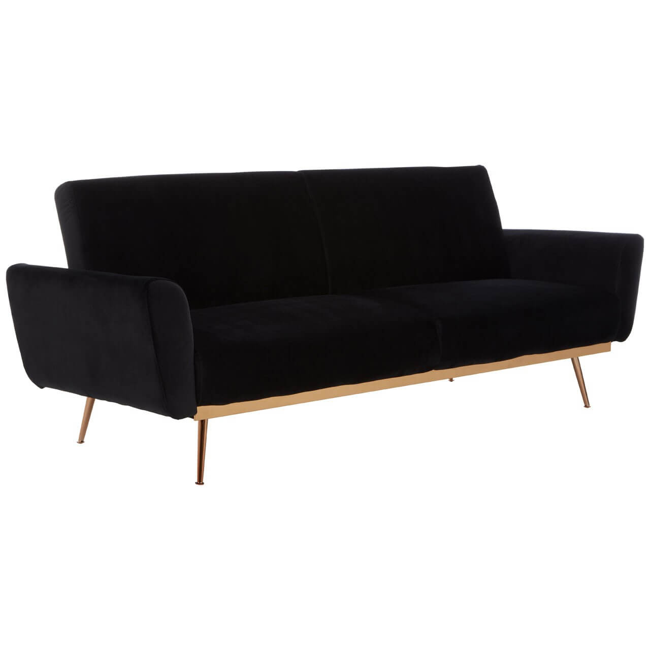 Black velvet sleeper sofa Clearance