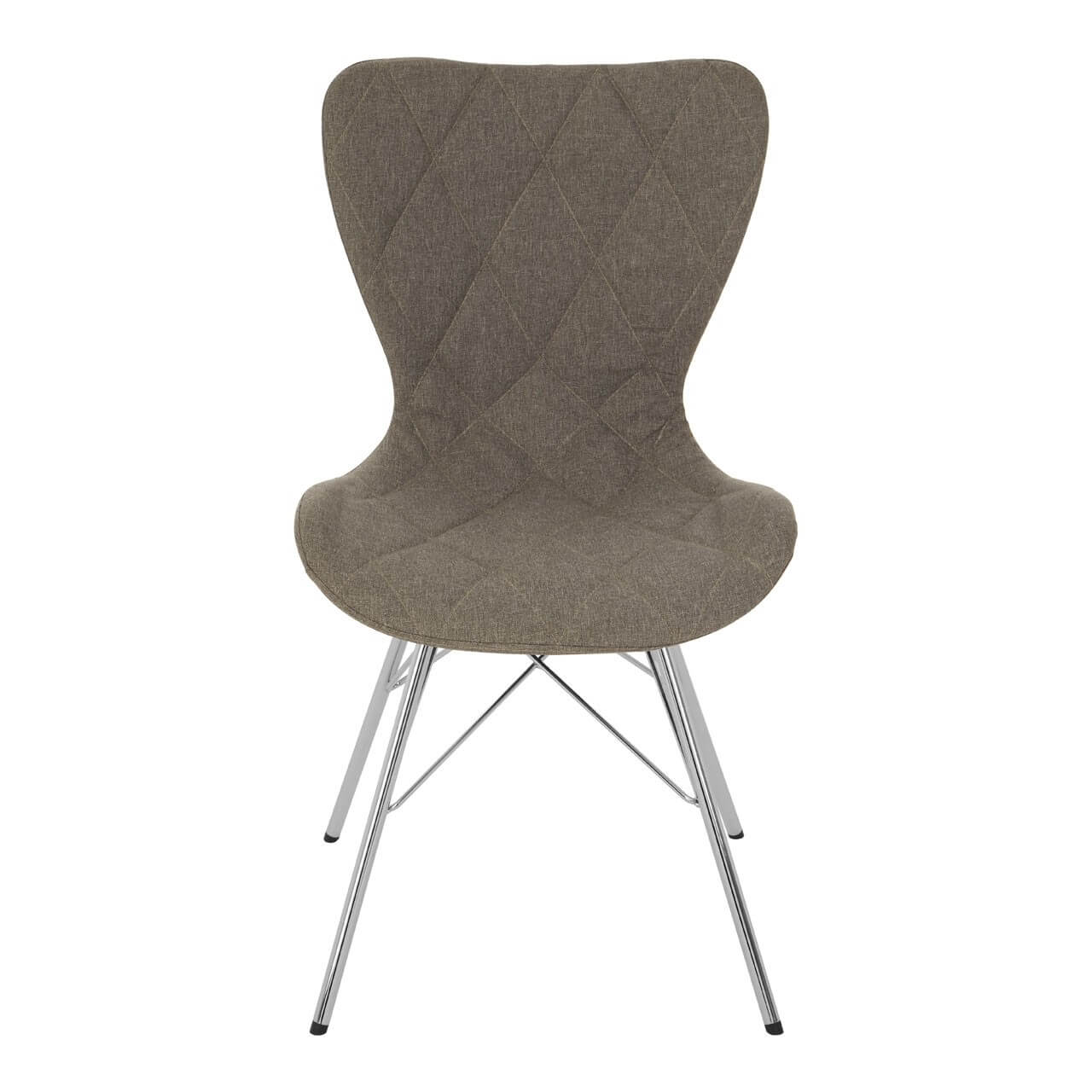 markus grey fabric chair with chrome legs