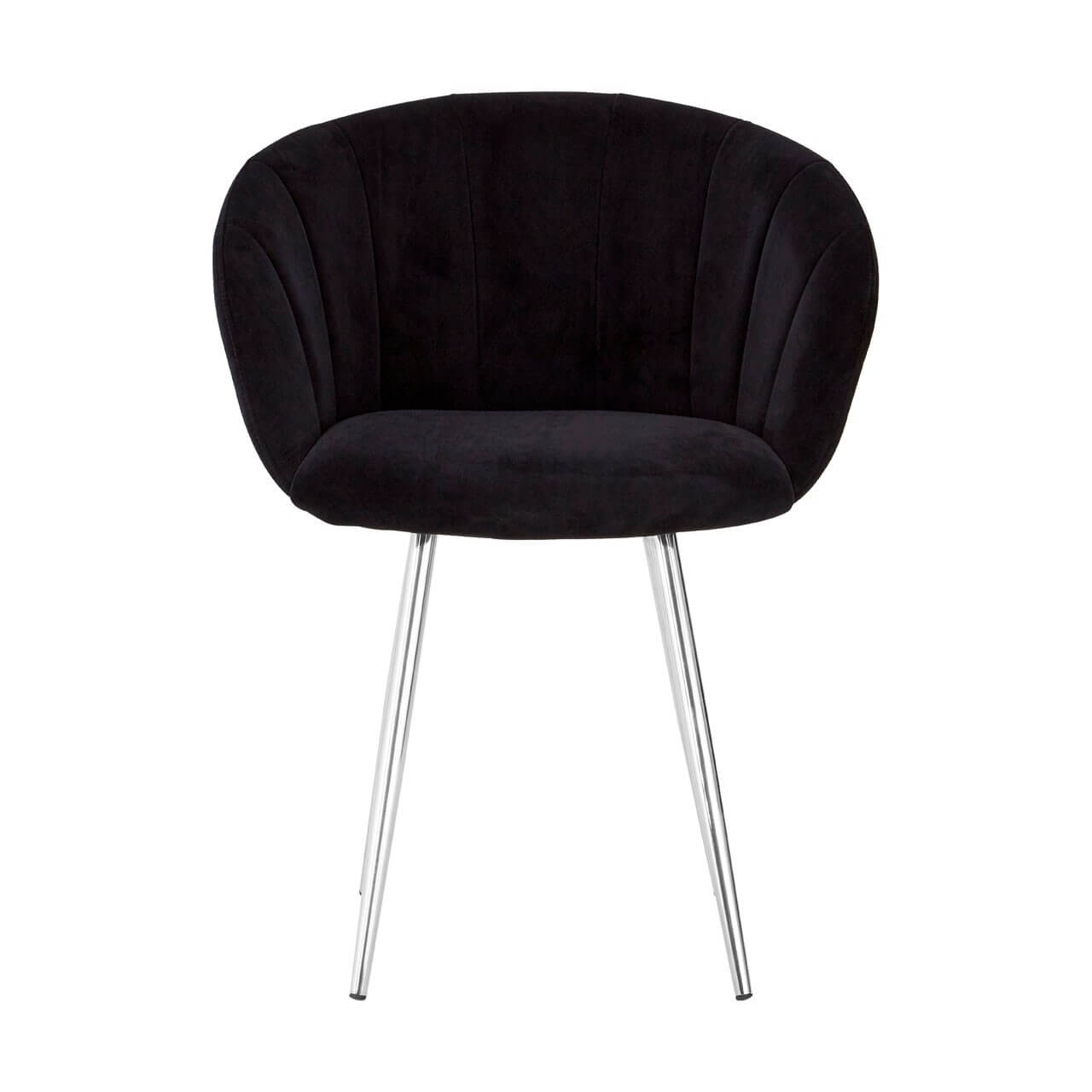 set black velvet and stainless steel legs dining chair