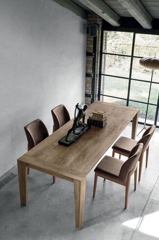 Levante Italian Extendable Dining Table With Wooden Top 160cm