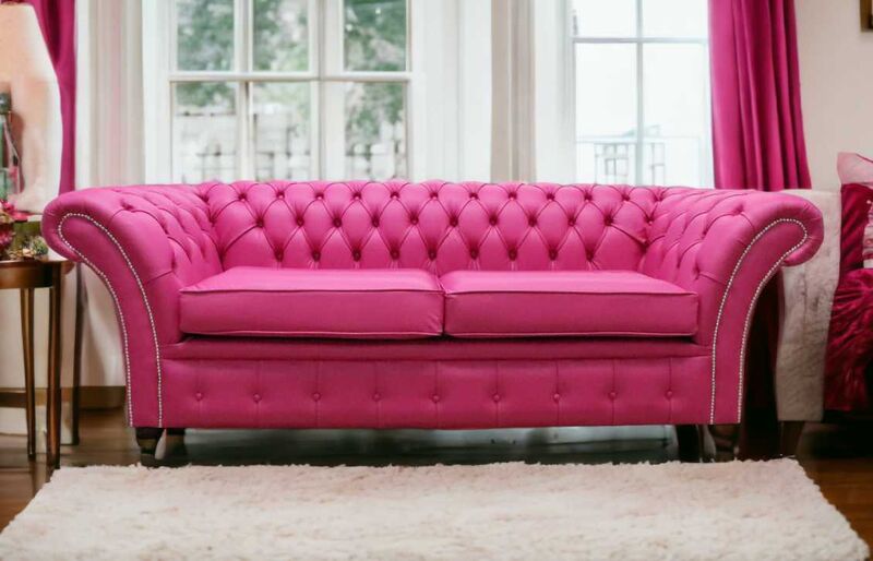 Product photograph of Chesterfield Balmoral 3 Seater Sofa Settee Vele Fuchsia Amp Hellip from Designer Sofas 4U