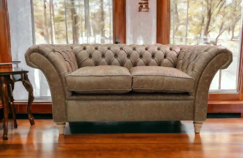 Product photograph of Chesterfield Balmoral 2 Seater Sofa Settee Cracked Wax Tan Leather from Designer Sofas 4U