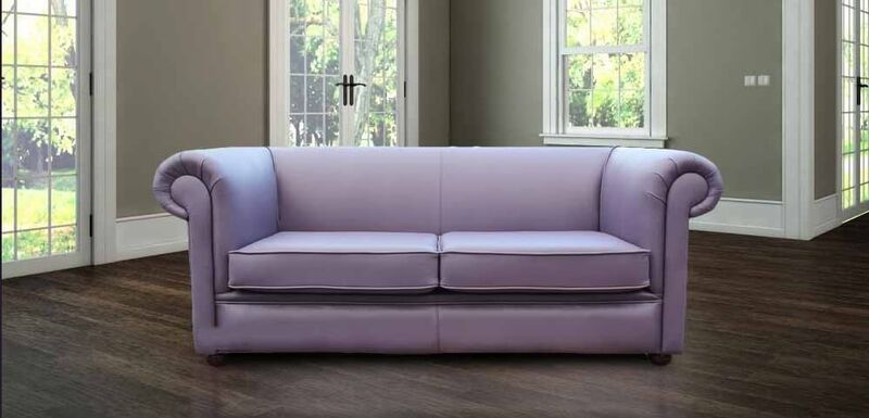 Product photograph of Chesterfield 1930 S 3 Seater Settee Amethyst Purple Leather Sofa from Designer Sofas 4U