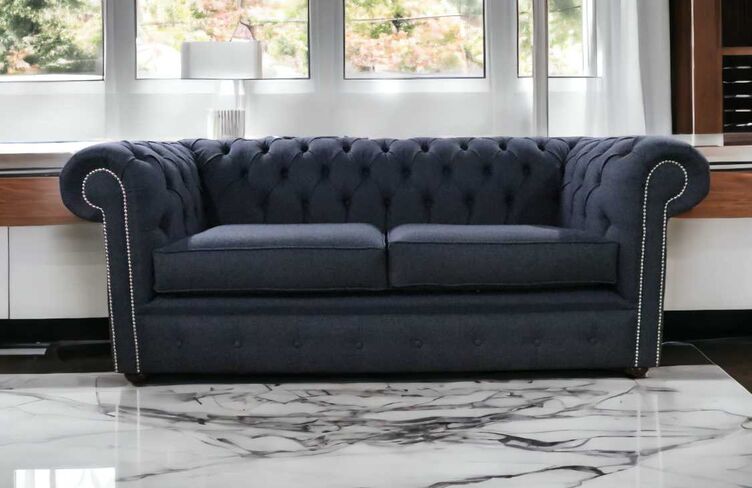 Chesterfield 2.5 Seater Settee Gleneagles Charcoal Fabric Offer