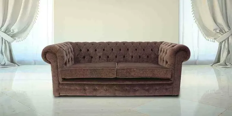 Chesterfield 3 Seater Settee Pimlico Chocolate Brown Sofa Offer