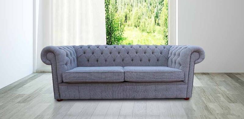 Product photograph of Chesterfield 3 Seater Sofa Settee Harley Slate Grey Fabric Offer Amp Hellip from Designer Sofas 4U