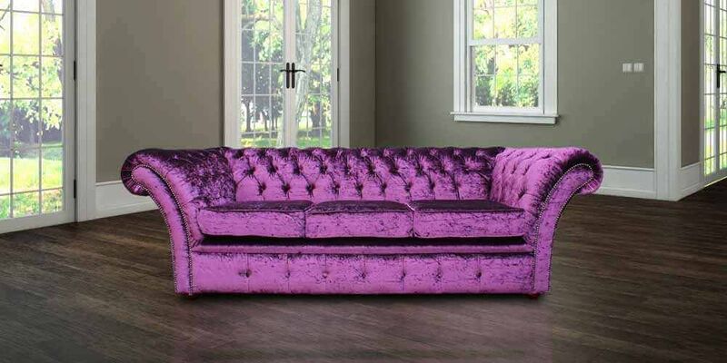 Product photograph of Chesterfield Cambridge Purple 3 Seater Sofa Settee Boutique Amp Hellip from Designer Sofas 4U