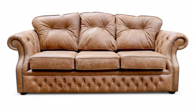 Chesterfield Era 3 Seater Sofa Cracked Wax Tan Leather