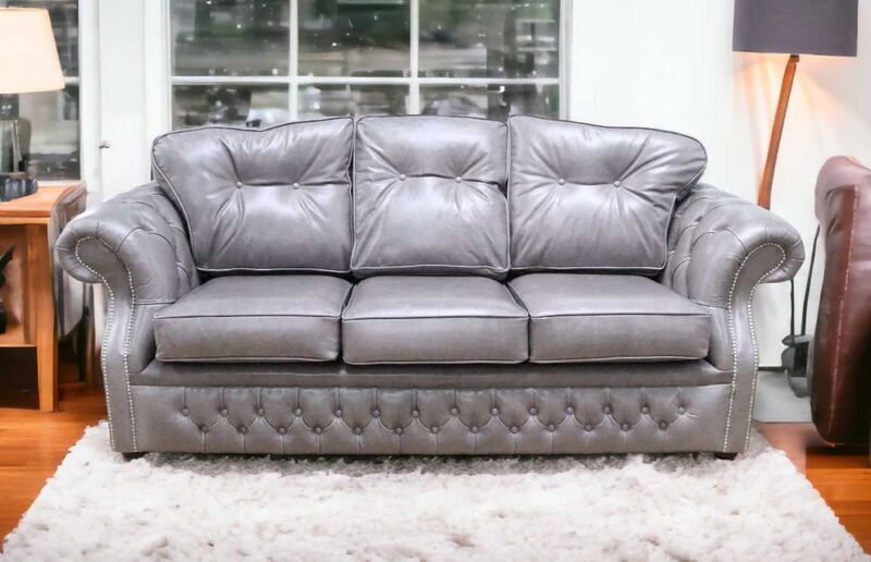 Product photograph of Chesterfield Era 3 Seater Sofa Old English Lead Leather from Designer Sofas 4U