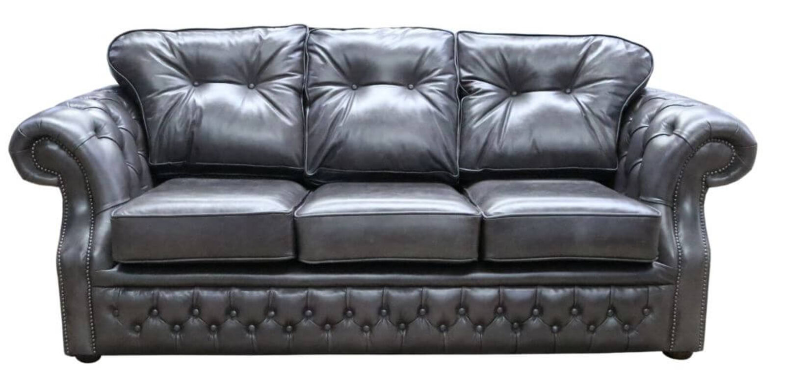 Product photograph of Chesterfield Era 3 Seater Sofa Old English Storm Leather from Designer Sofas 4U