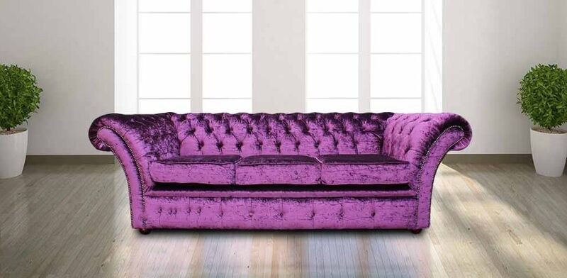 Product photograph of Chesterfield Grosvenor Purple 3 Seater Sofa Settee Boutique Amp Hellip from Designer Sofas 4U