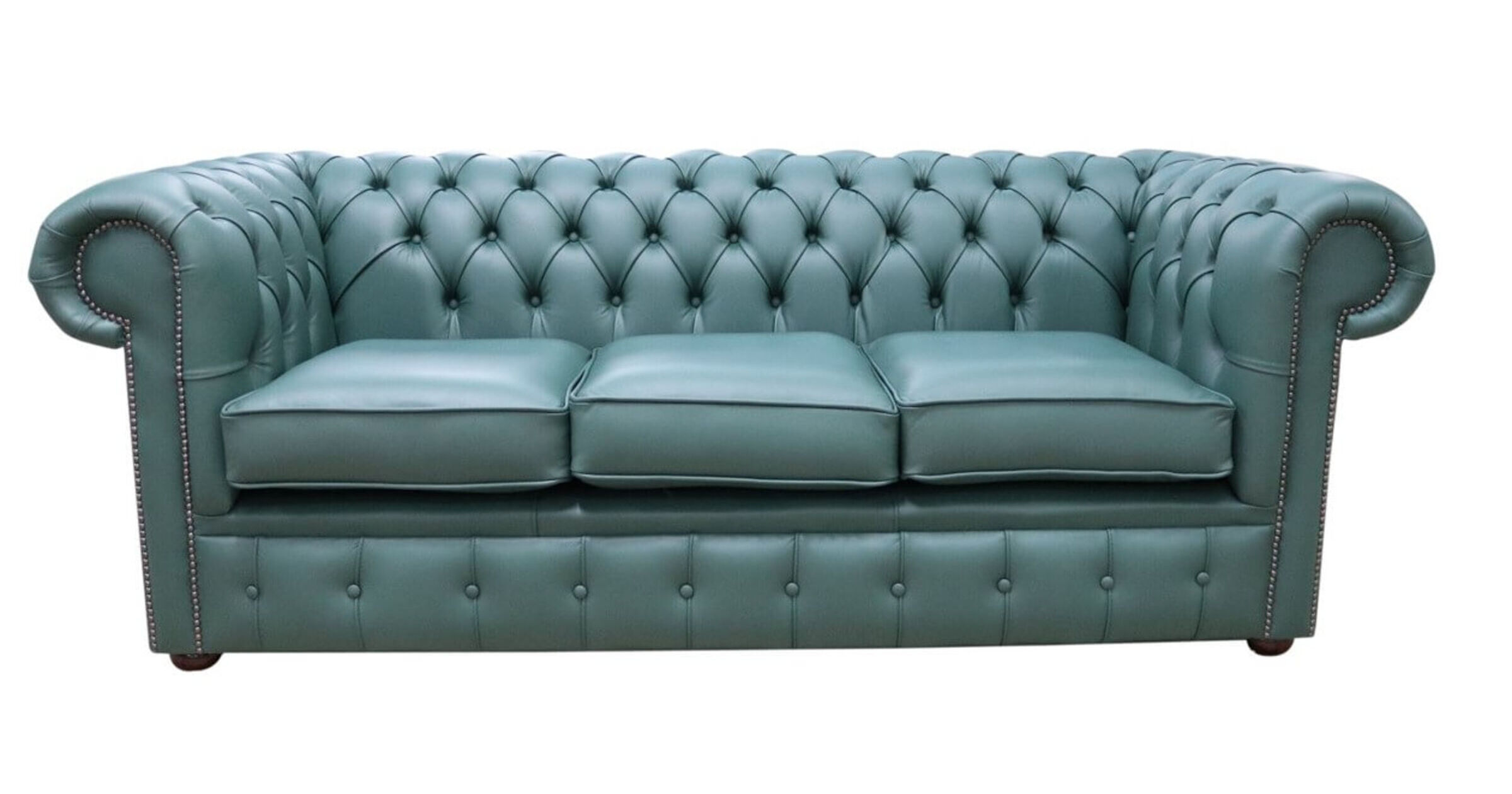 jade green leather sofa