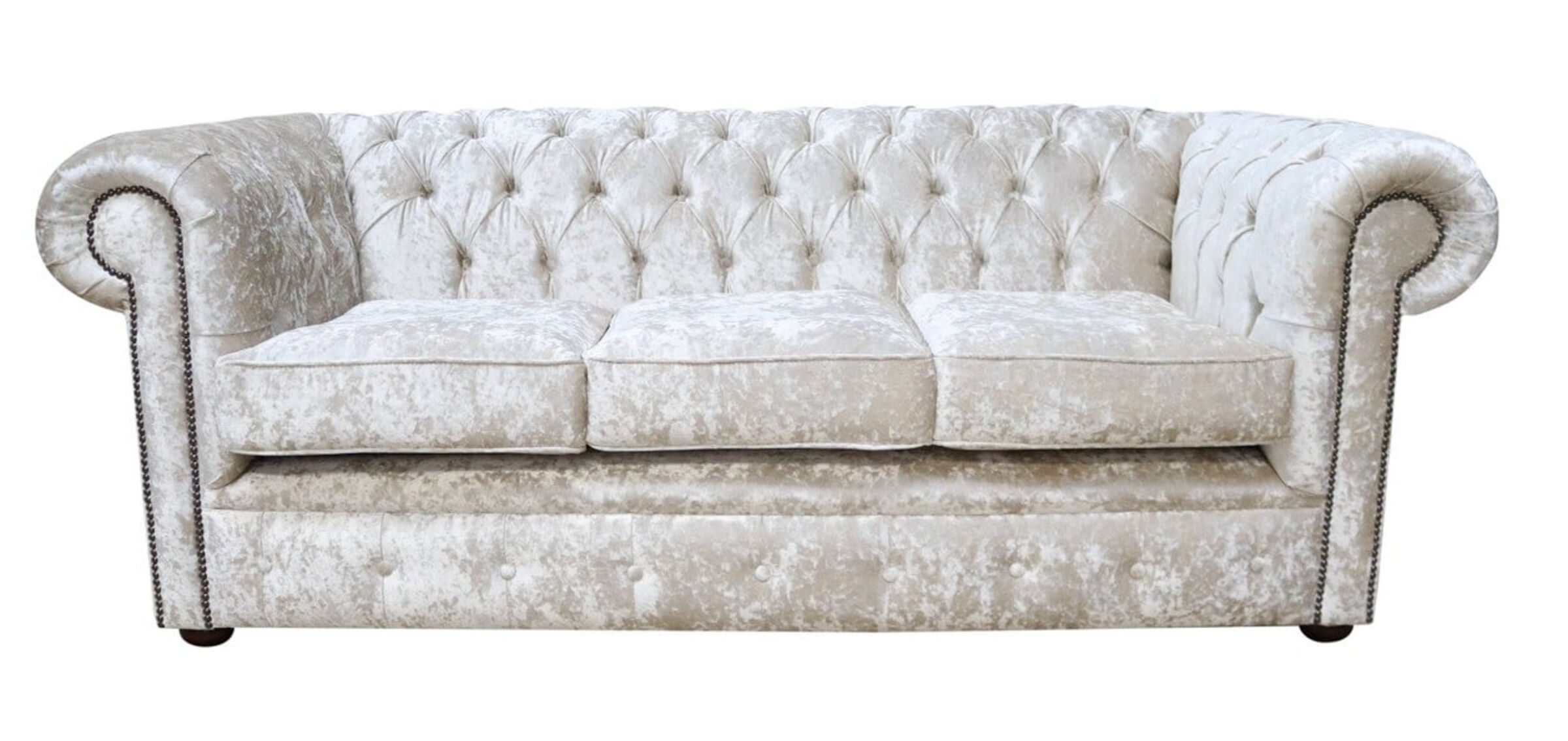 Chesterfield Velvet Sofa Senso Oyster