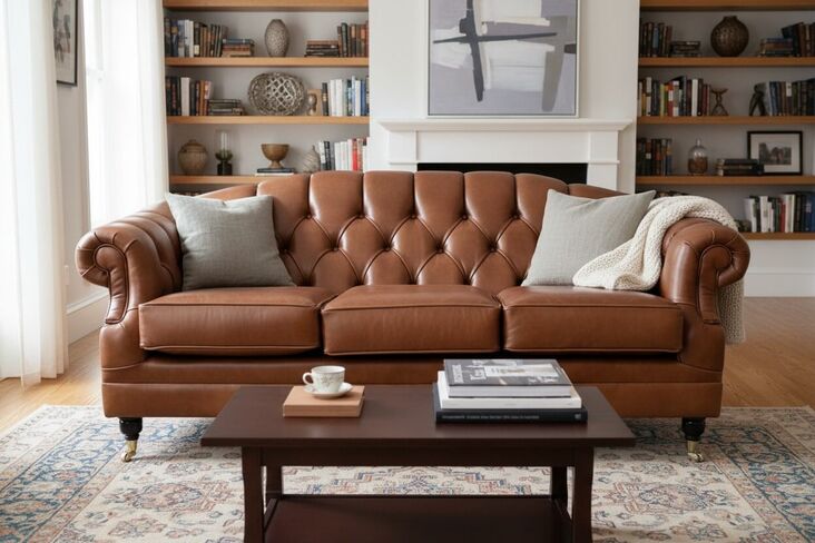 Chesterfield Victoria 3 Seater Sofa Settee Legacy Antique Whisky Leather