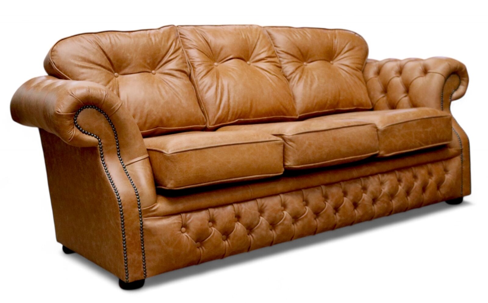 Era 3 Seater Settee Traditional Chesterfield Sofa Old English Tan