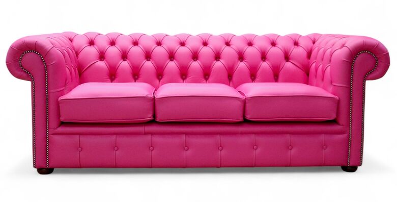 Luxury Hot Pink Chesterfield 3 Seater Sofa – Bold, Stylish, Unforgettable!