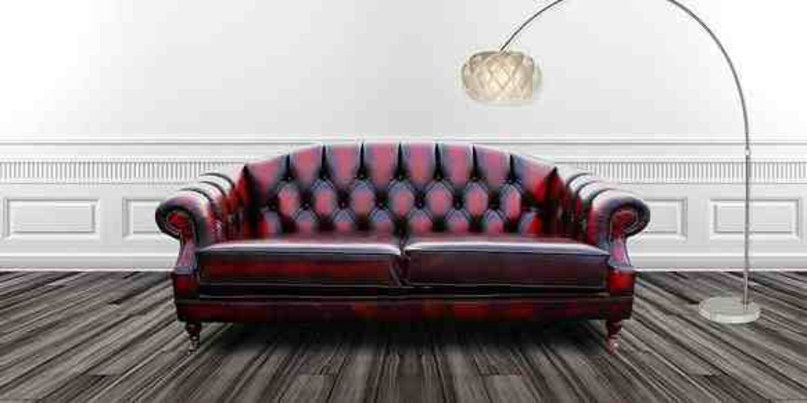 Product photograph of Victoria 3 Seater Chesterfield Leather Sofa Settee Antique Oxblood Leather from Designer Sofas 4U
