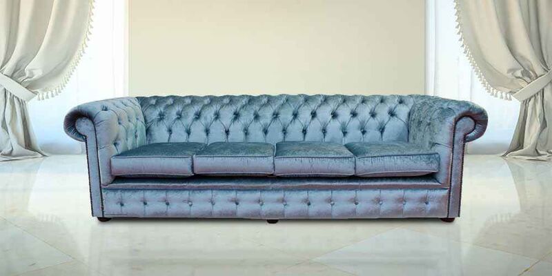 Product photograph of Belvedere Chesterfield 4 Seater Velvet Sofa from Designer Sofas 4U