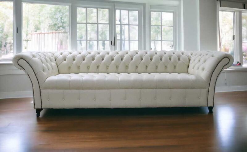 Product photograph of Chesterfield Balmoral 4 Seater Sofa Cottonseed Cream Amp Hellip from Designer Sofas 4U
