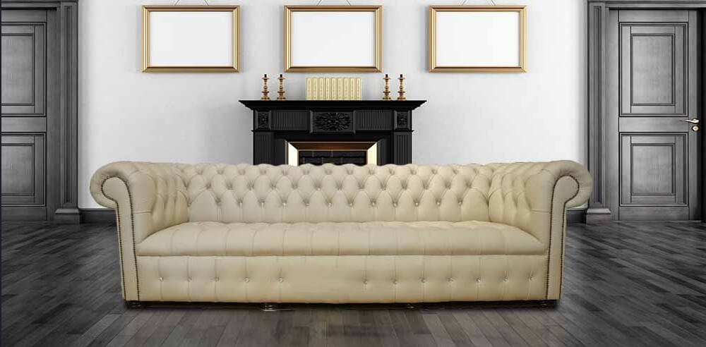 Ivory Leather Chesterfield Sofa Uk, Ivory Leather Sofa