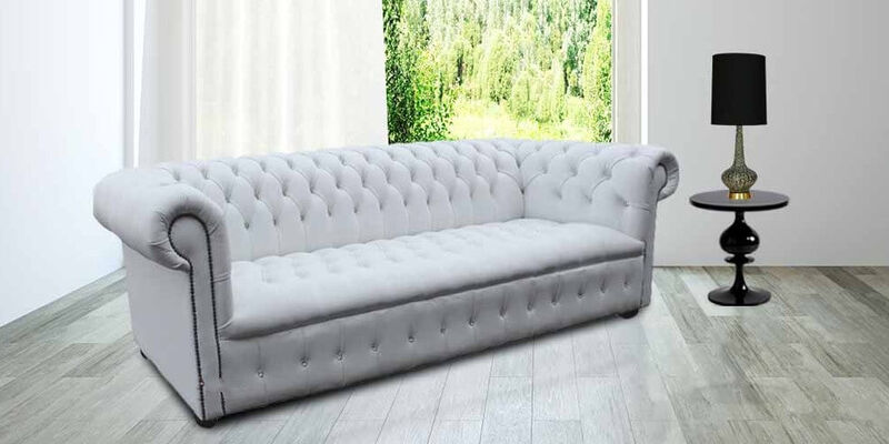 Product photograph of Living Room Chesterfield Furniture White Leather Chesterfield Amp Hellip from Designer Sofas 4U