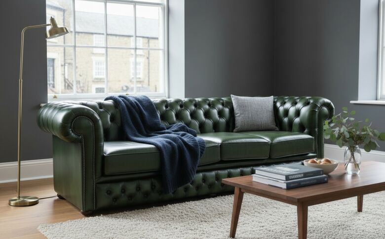 Chesterfield Winchester 4-Seater Sofa Antique Green
