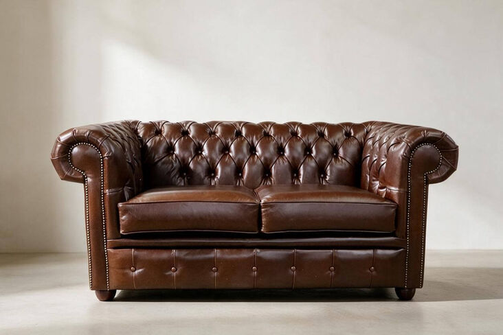 Chesterfield 2 Seater Sofa Newcastle Cigar Leather