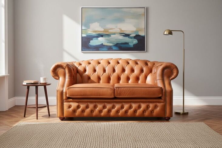 Chesterfield Buckingham 2 Seater Old English Tan Leather Sofa Offer