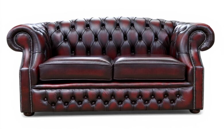 Chesterfield Buckingham 2 Seater Oxblood Leather Sofa Offer