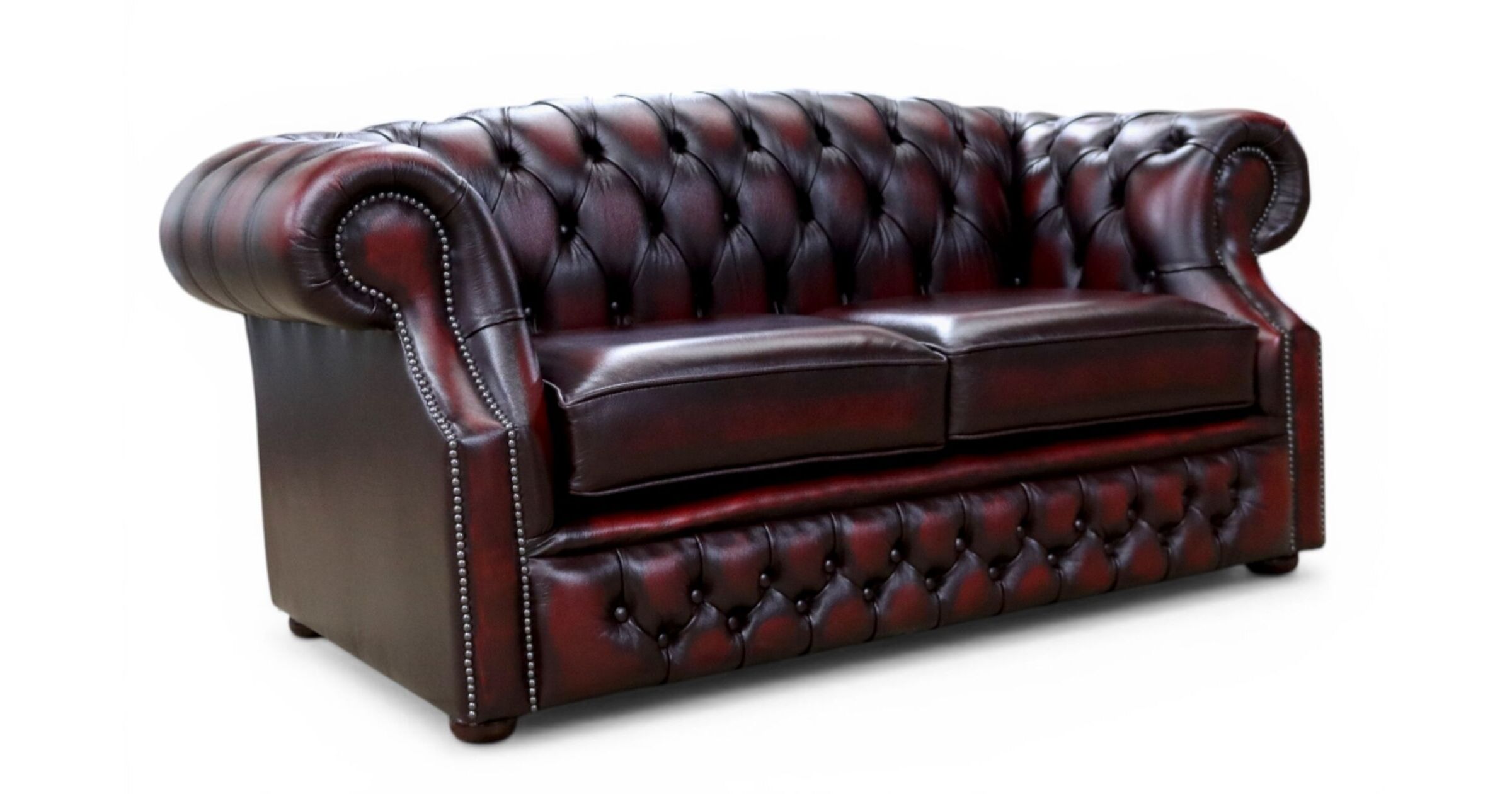 Chesterfield Oxley 2 Seater Oxblood Leather Sofa Offer