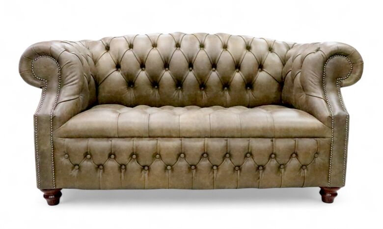 Chesterfield Buckingham Windsor 2 Seater Cracked Wax Tan Leather Sofa Offer