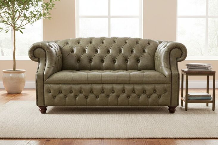 Chesterfield Buckingham Windsor 2 Seater Cracked Wax Tan Leather Sofa Offer