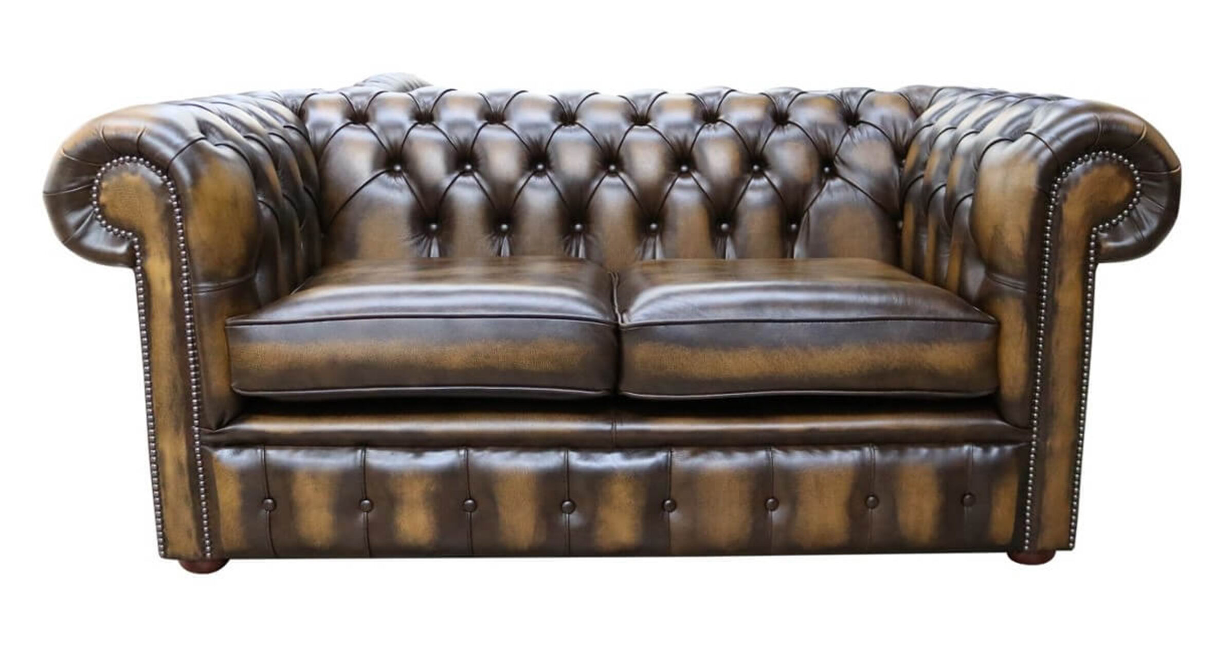gold leather chesterfield sofa