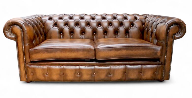 Chesterfield London 2.5 Seater Antique Tan Sofa Settee Offer