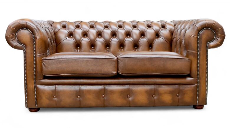 Chesterfield London 2 Seater Sofa Antique Tan Leather Offer