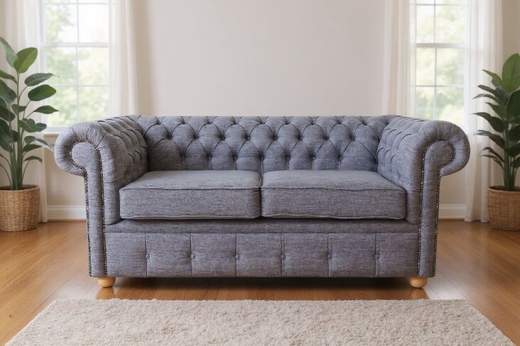 Grey Fabric Chesterfield | Sofas on Finance | DesignerSofas4U