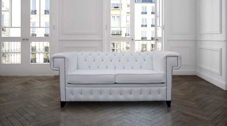 Stanley Chesterfield 2 Seater CRYSTALLIZED™ Diamond Leather Furniture