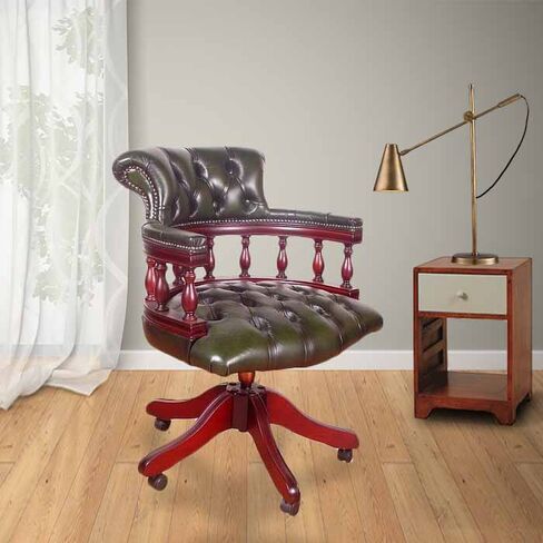 Chesterfield Captains Leather Office Chair
