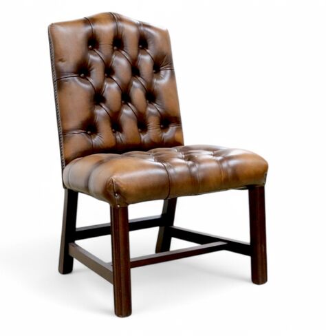 SPECIAL OFFER Chesterfield Gainsborough Antique Tan Leather Dining Chair