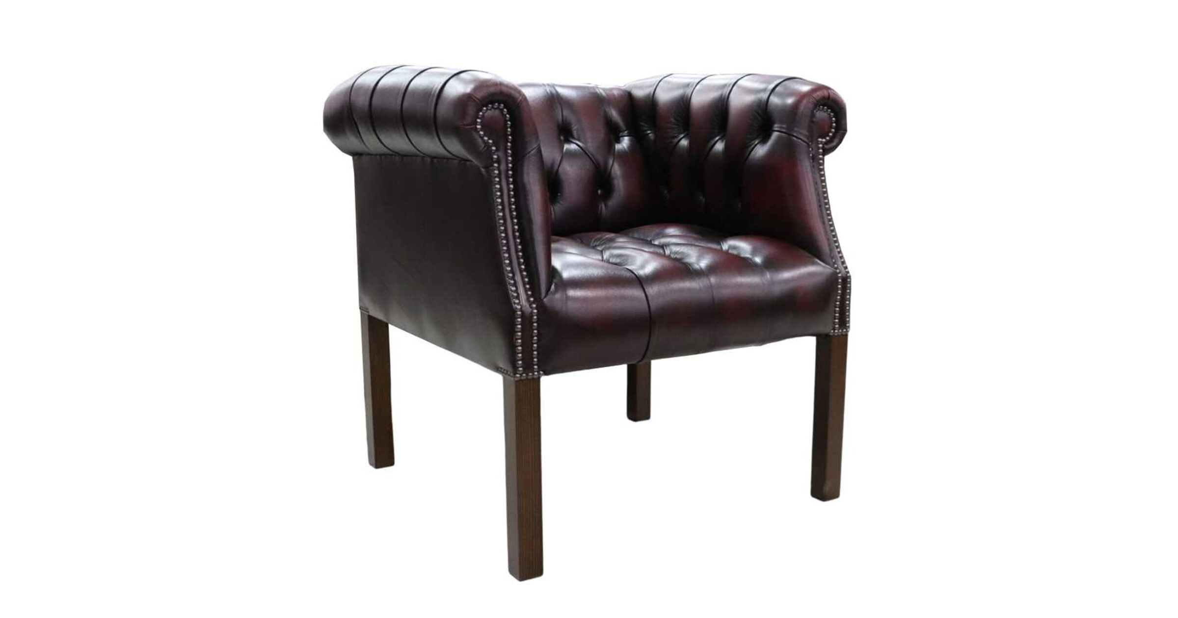 DesignerSofas4U Chesterfield Devon Tub Chair Buttoned Seat Antique
