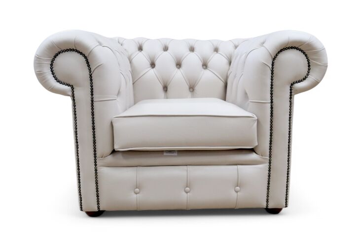 Chesterfield Low Back Club Chair Shelly Grove Real Leather