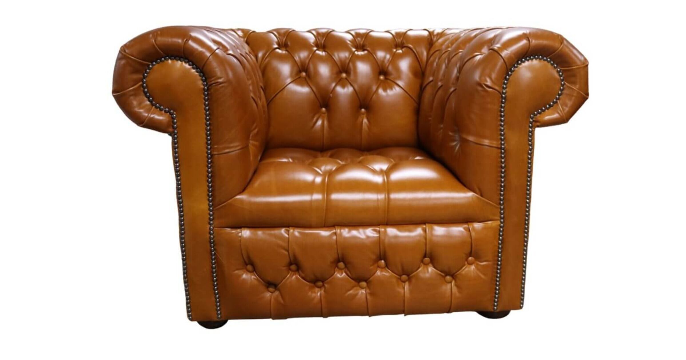 Newcastle Spice Leather Armchair Chesterfield Winchester Club Chair