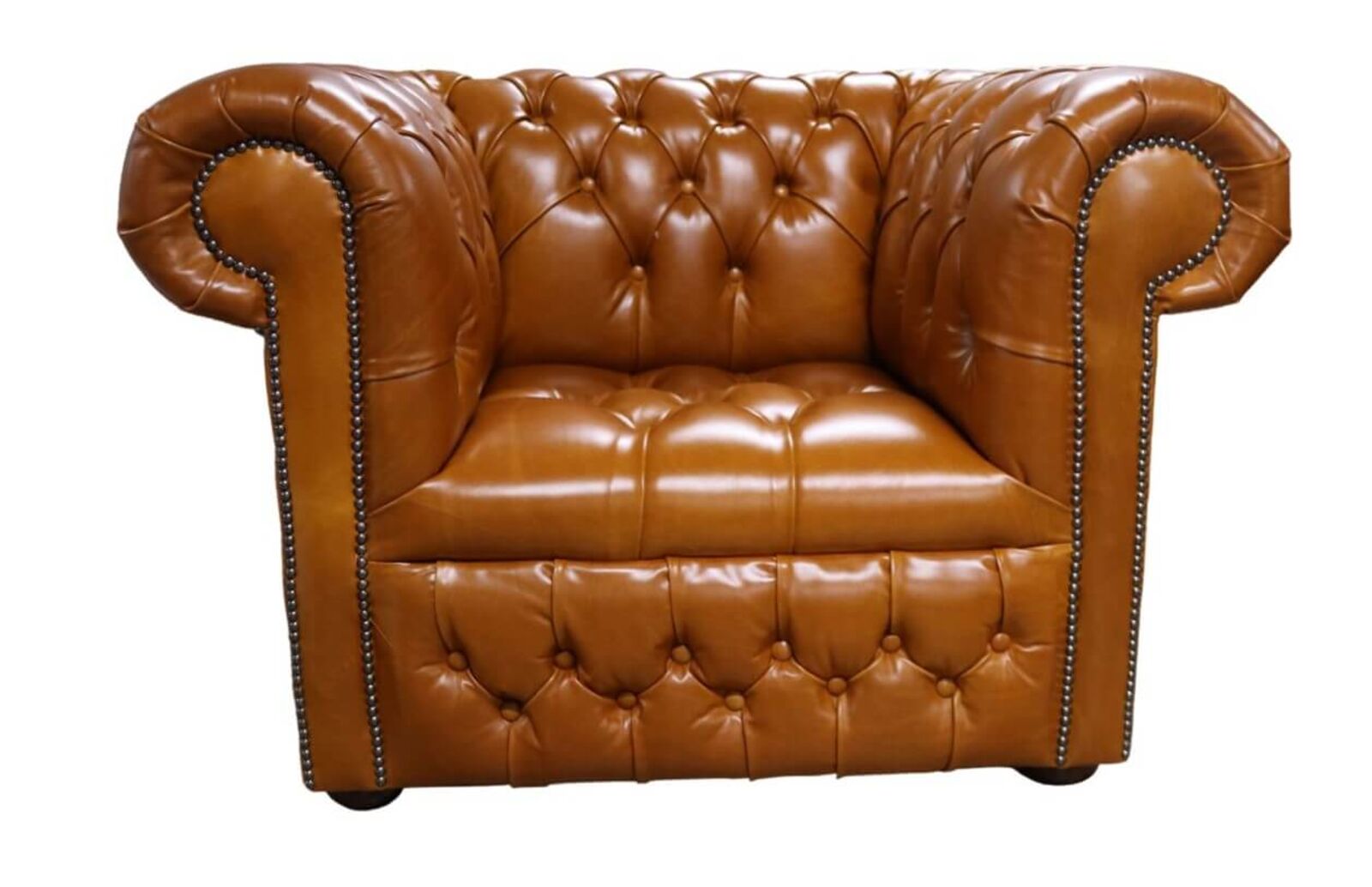 Product photograph of Chesterfield Winchester Low Back Club Armchair Newcastle Spice Leather from Designer Sofas 4U